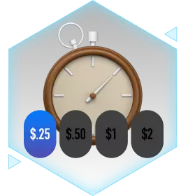 clockwatch and rate selection buttons
